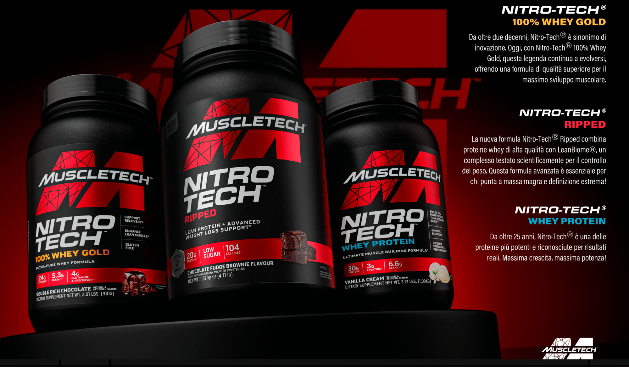 NITROTECH 3 jar RED Muscletech NITROTECH 3 jar RED Muscletech